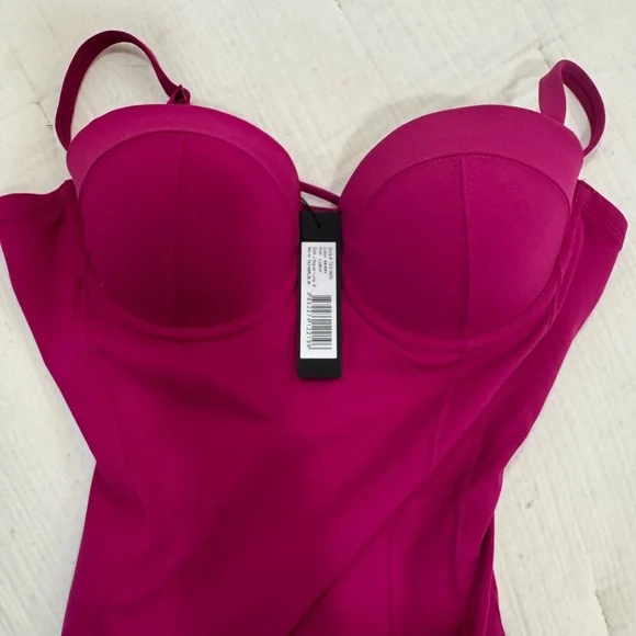 Chic Fuchsia One-Piece Swimsuit - Picture 5 of 6